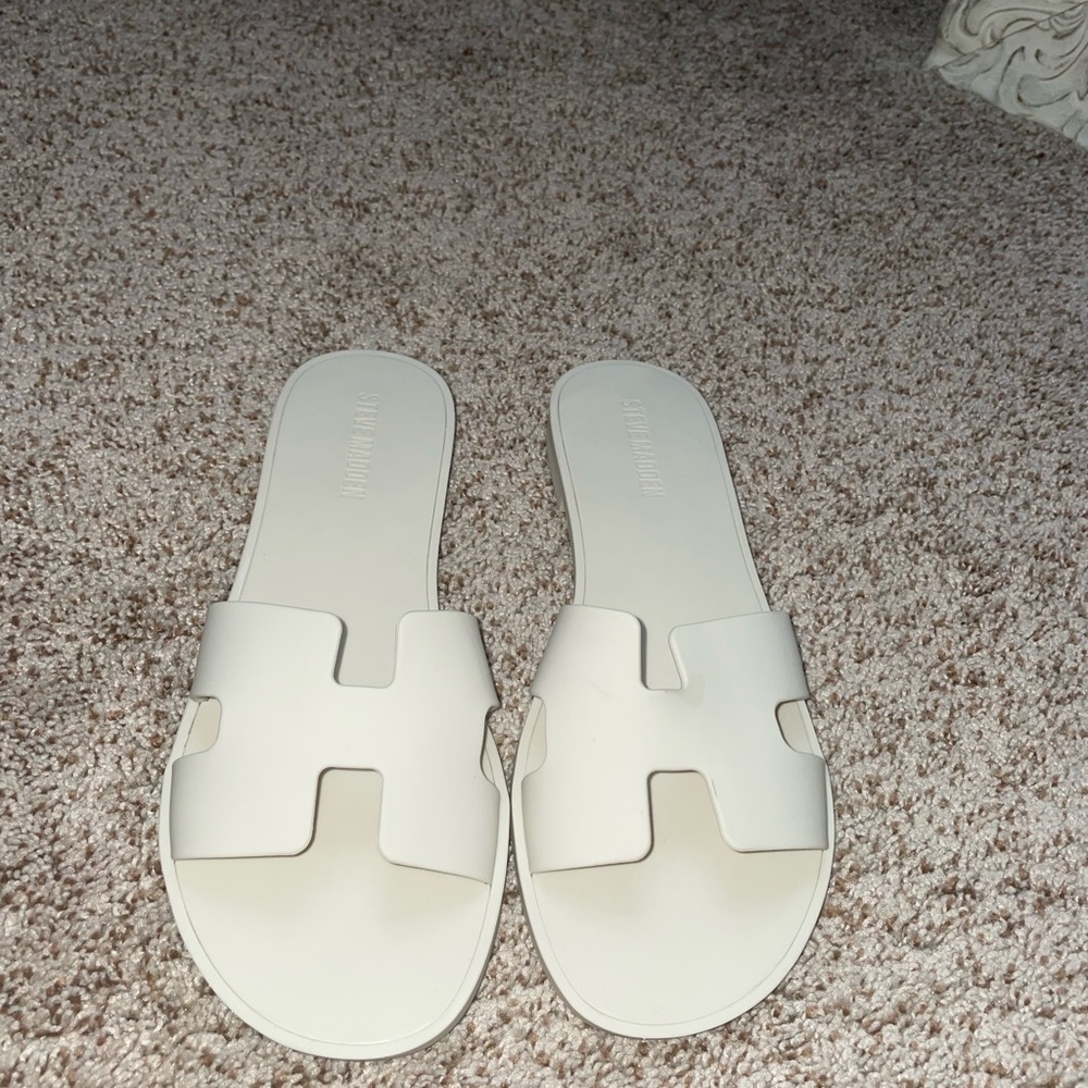 Steve Madden Hadyn-J jelly slide sandal in bone women’s size 8